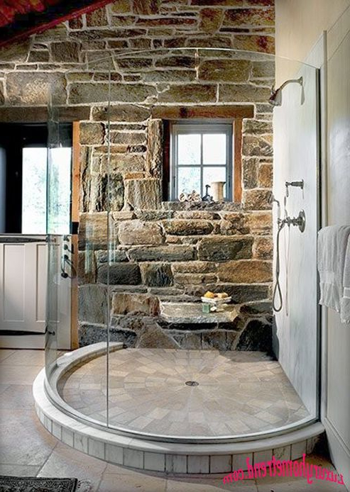Beautiful Shower Idea With Natural Stone House Styles