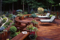 Beautiful Spacious Varnished Wooden Deck Patio Overlooking