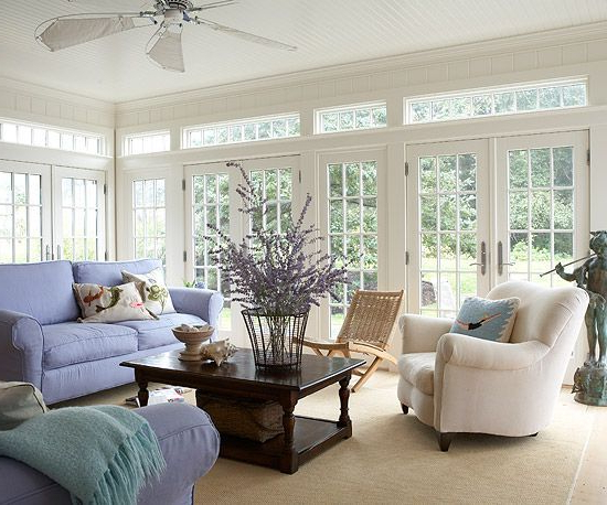 Beautiful Sunroom With Multiple French Doors Sunrooms