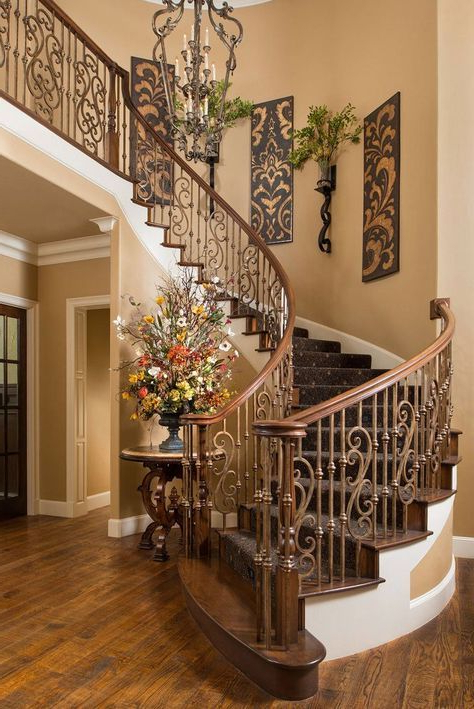 Beautiful Tuscan Staircase Wesley Wayne Interiors B
