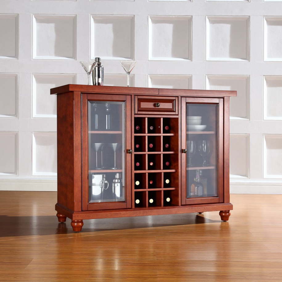 Beautiful Wooden Cabinet With Glass Doors For Your Storage