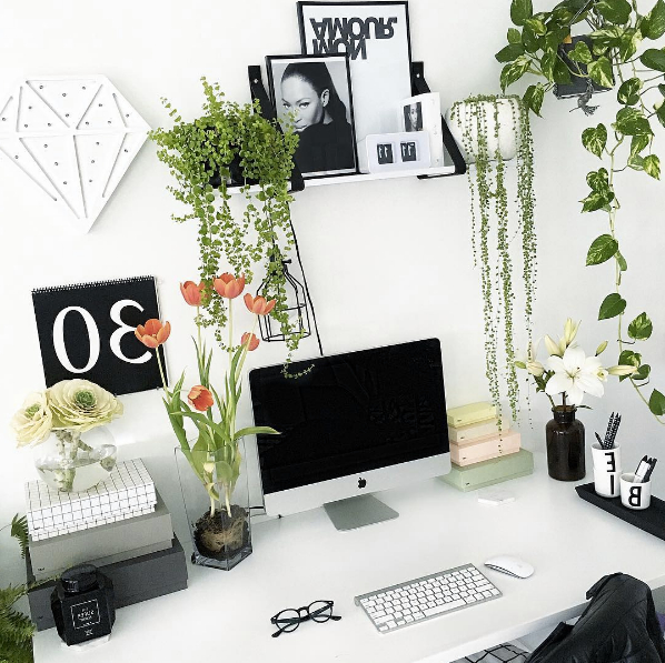Best Home Office Decorating Ideas On Instagram White