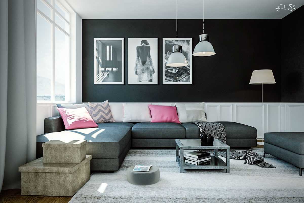 Black Color Show An Exotic Living Room Decorating Ideas