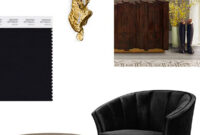 Black Gold Mood Board For A Stylish Living Room