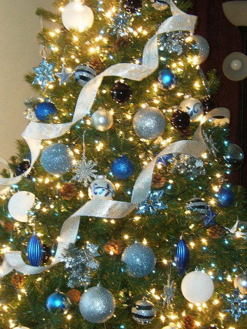 Blue White And Silver Christmas Tree Home Ideashome