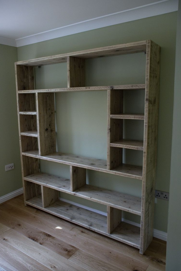 Bookcase Variation Made From Old Scaffold Boards