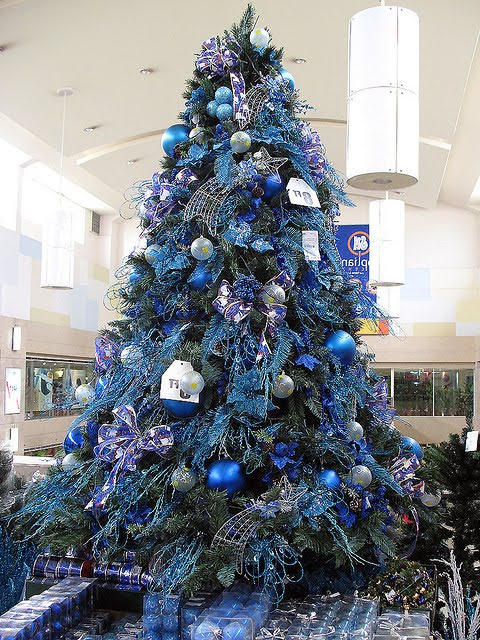 Books And Life Blue And Silver Christmas Trees And