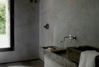 Cement Screed Walls For Bath Area Concrete Bathroom