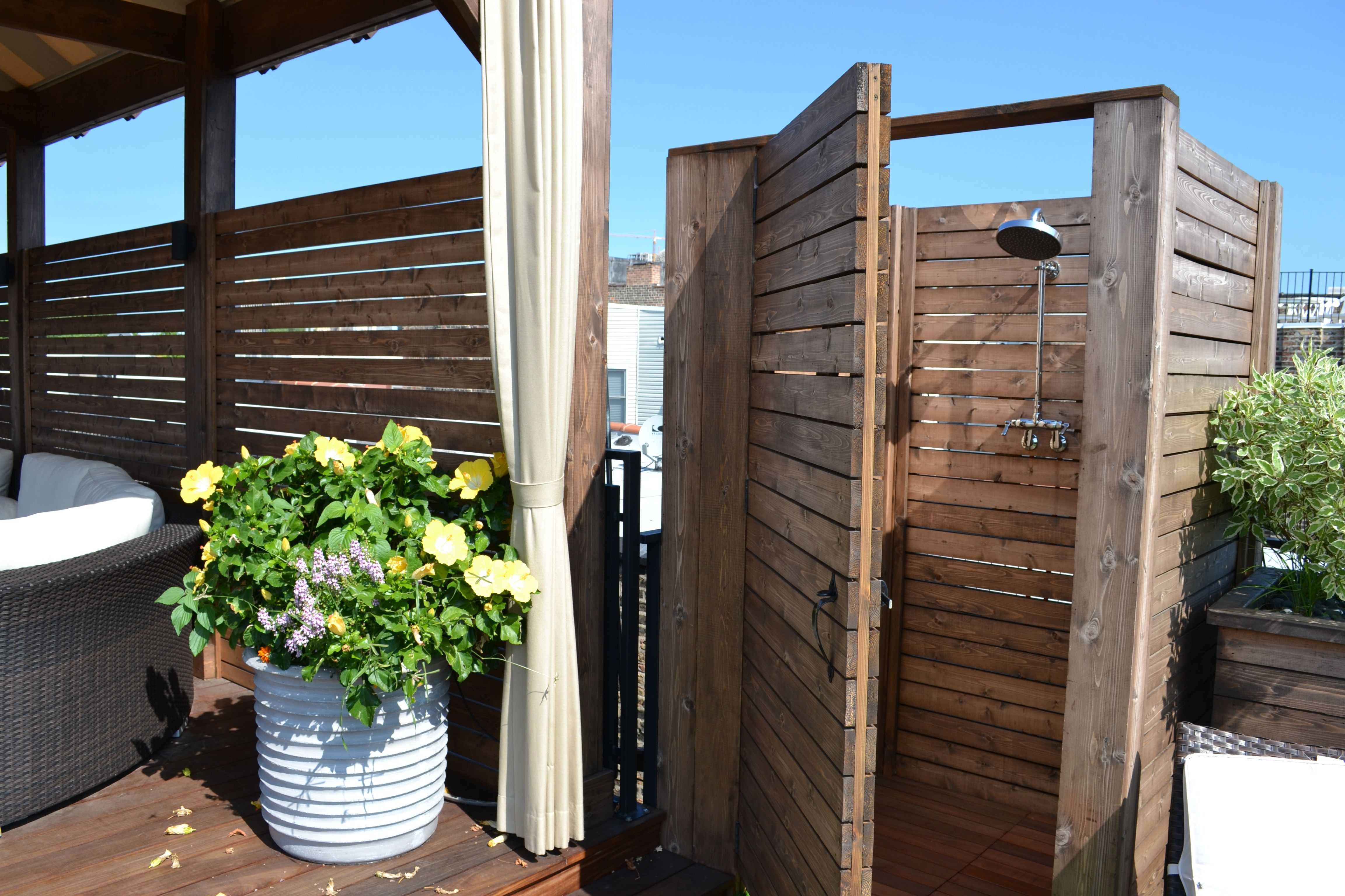 Chicago Outdoor Shower Planter Outdoor Patio Space