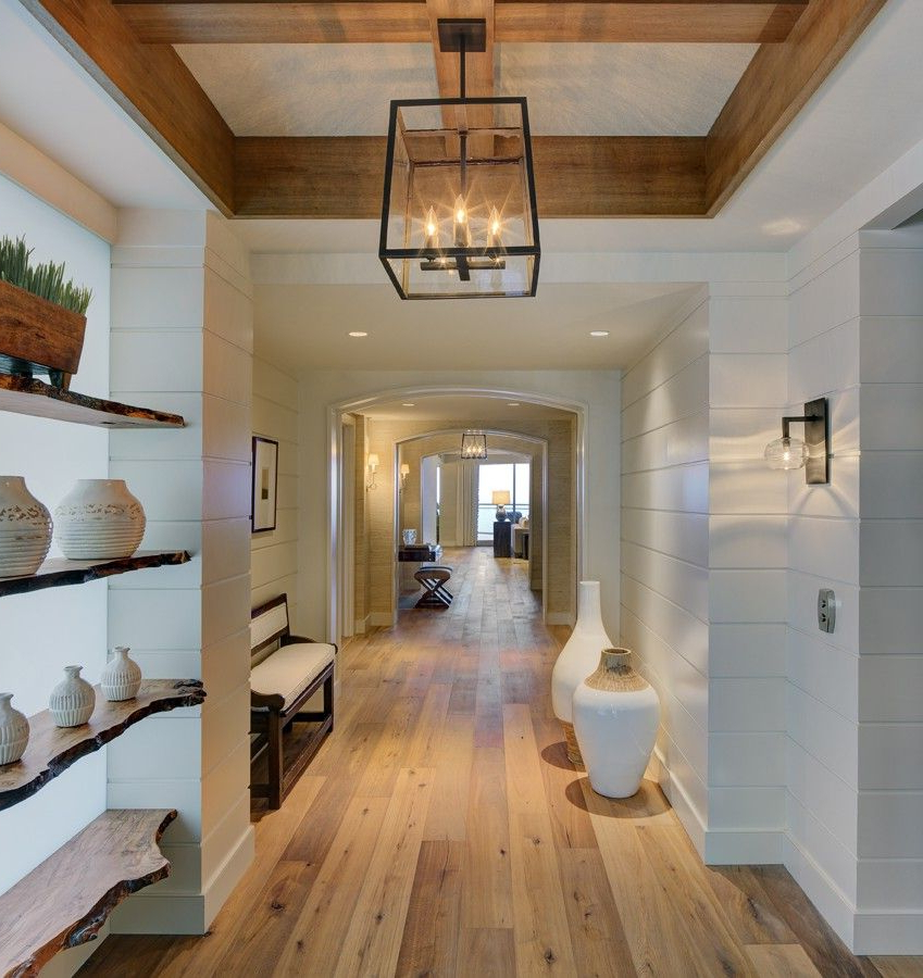 Color Theme White With Raw Wood Accents Wood Beams Wood