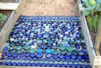 Colored Glass Bottle Bottom Path For Your Garden In