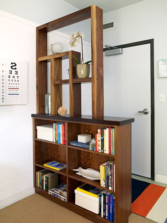 Contemporary Entry Entry Partition Bookshelf Room