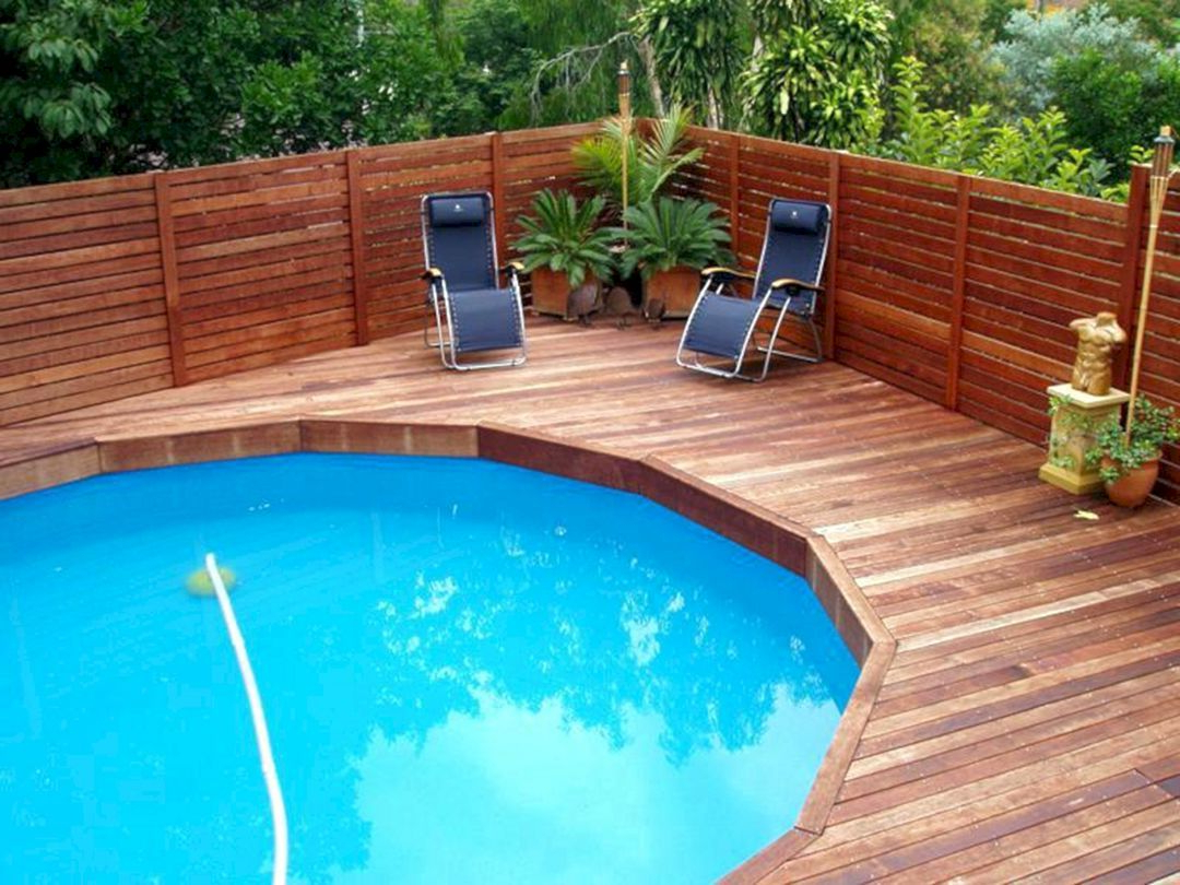 Cool 20 Stunning Wood Pool Deck Design For Home Outdoor