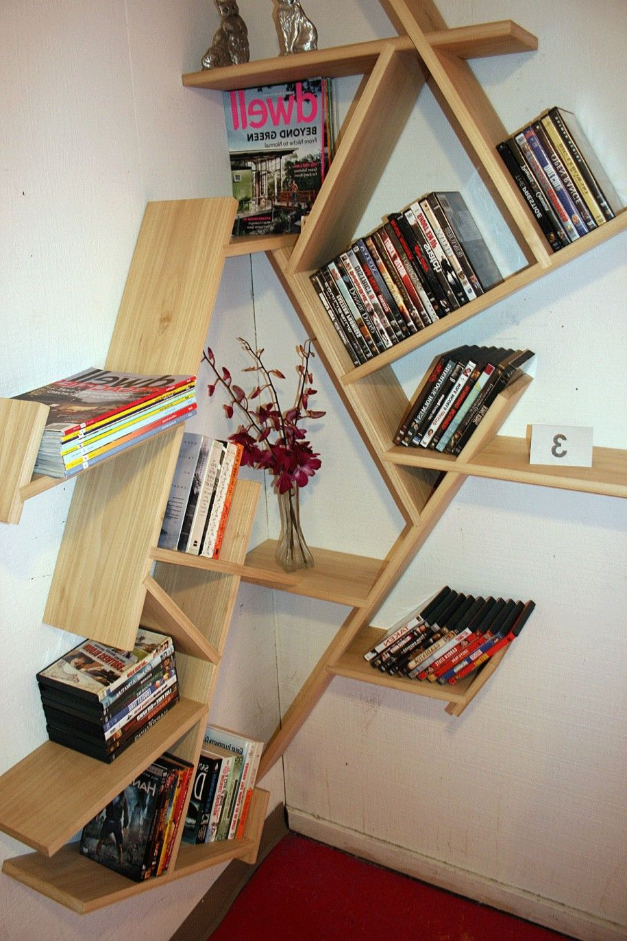 Corner Bookshelf The Concept To Economize A Space