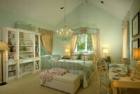 Country French Style Bedroom In Soft Mint Green French