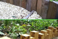 Creative Garden Edging Ideas Bed Wood Block Best Natural