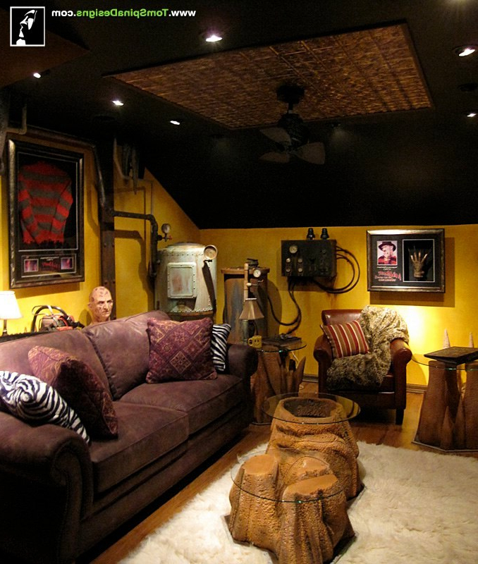 Custom Man Cave Horror Themed Home Theater Movie Prop