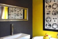Dark And Bright Colors Bathroom Paint