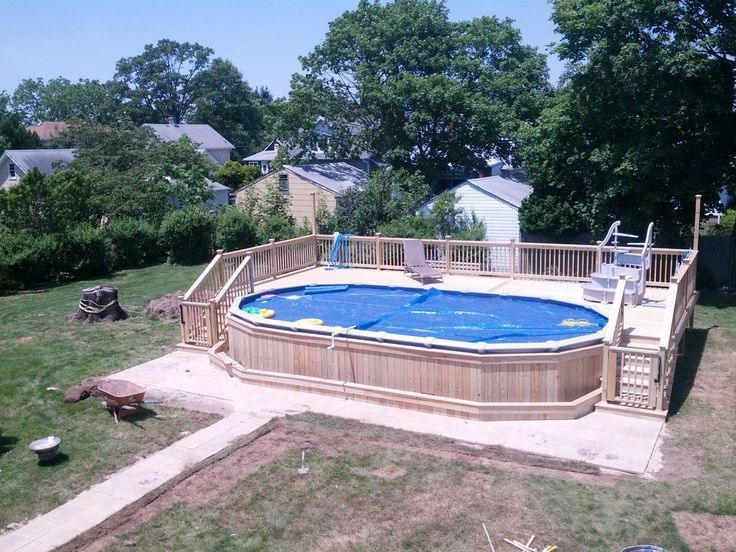 Deck For 18x33 Oval Above Ground Pool Google Search