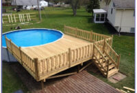 Decks Amazing Above Ground Pool Deck Kits For Your