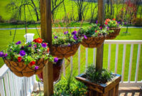 Decorate Your Patio With Pretty Flowers In A Hanging