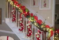 Decorating Banisters For Christmas With Ribbon