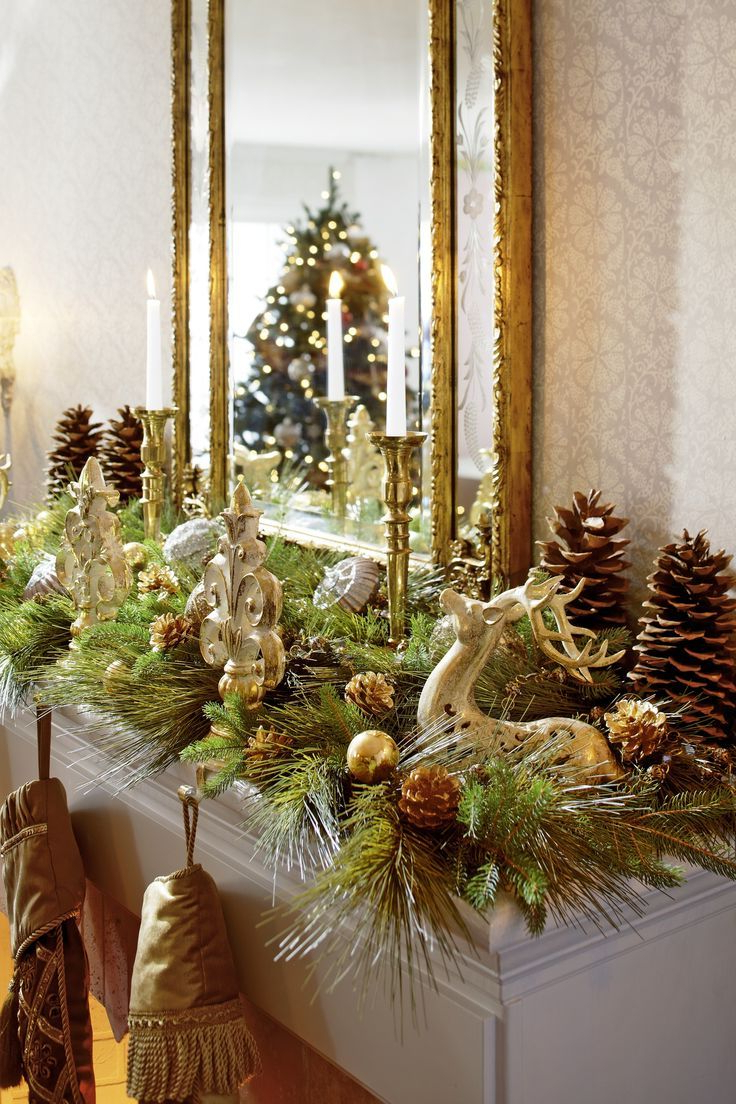 Decorating Holiday Mantels Fireplace Mantel Christmas