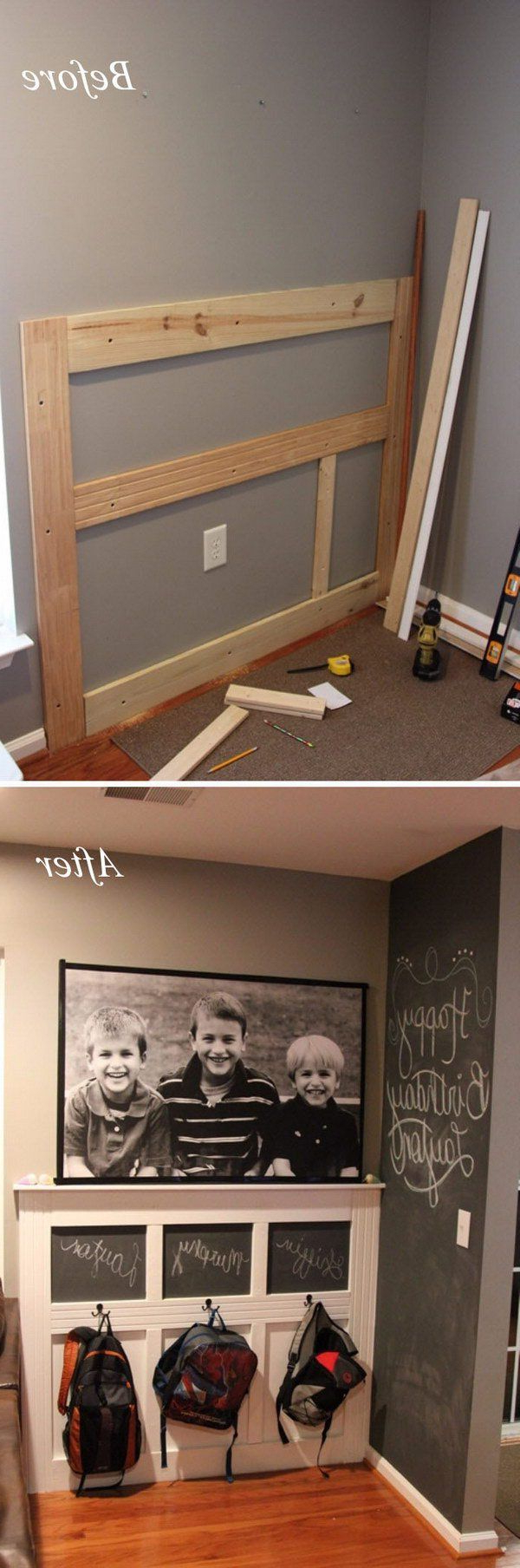Diy Backpack Wall Backpack Wall Home Remodeling