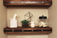 Diy Floating Shelves With Faux Rivets