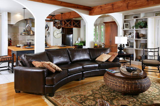 Elegant Leather Sofa From Adorable Rooms Housebeauty