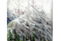 Fantasy Mountains Art Print Shower Curtainunique Ideas