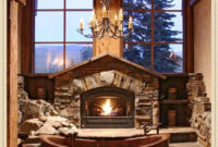 Fireplace Next To The Tub Beautiful For A Log Cabin Home