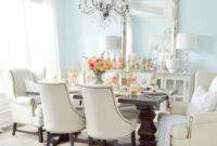 Flamingo Inspired Ladies Luncheon Dining Room Blue