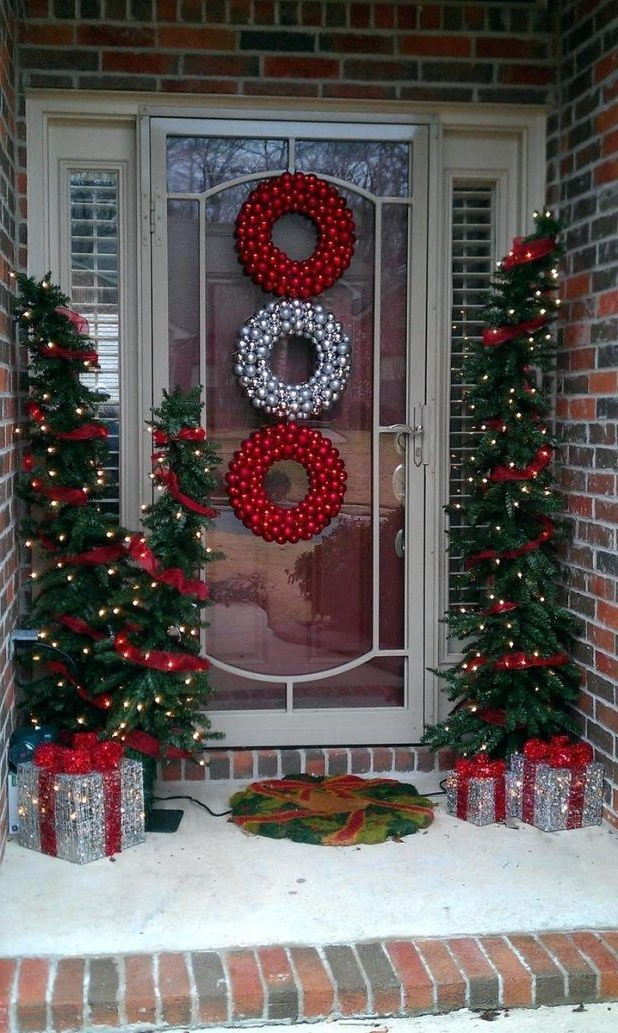 Full Image For Inspirations Holiday Front Door Decorating
