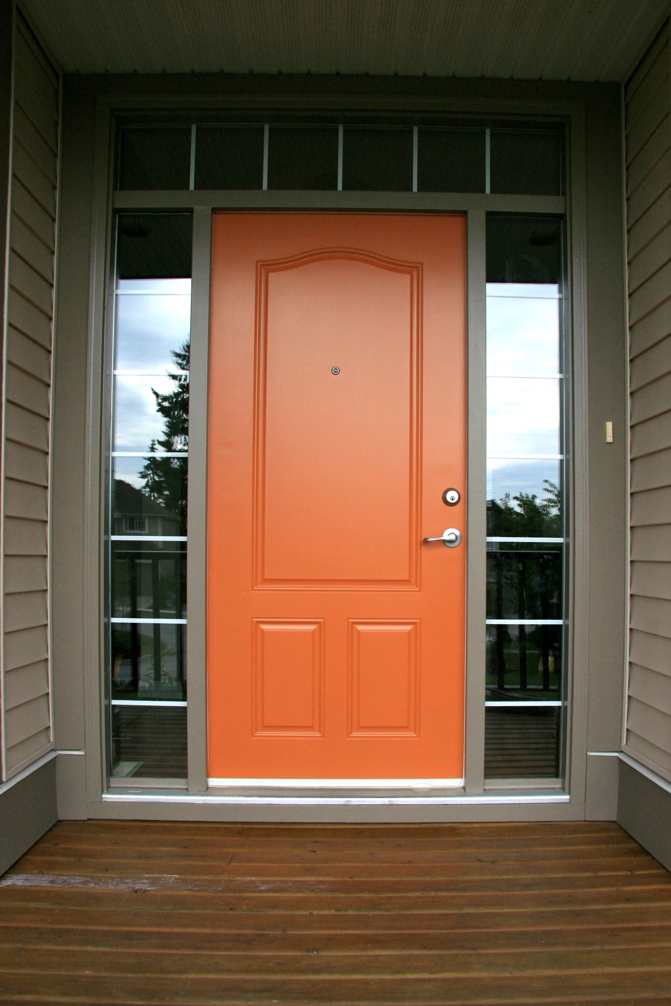 Gallery In 2020 Orange Front Doors Painted Front Doors
