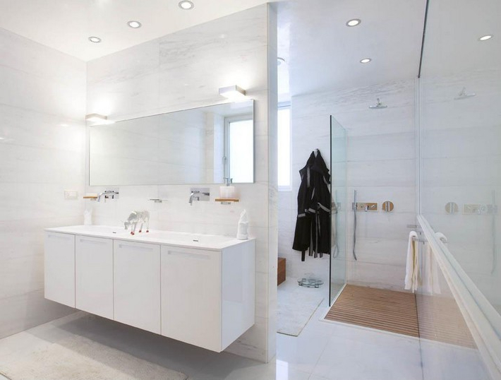 Go White For Simple And Modern Bathroom Inspiration And