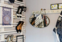 Great Diy Shoe Rack With Industrial Elastic And Reclaimed