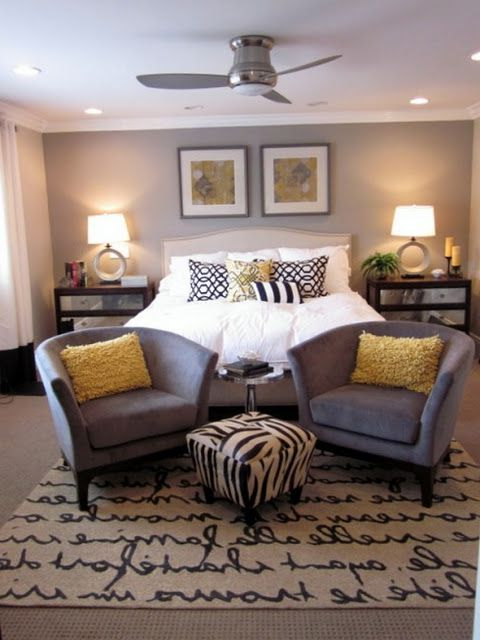 Grey And Yellow Bedroom I Would Do Grey Turquoise