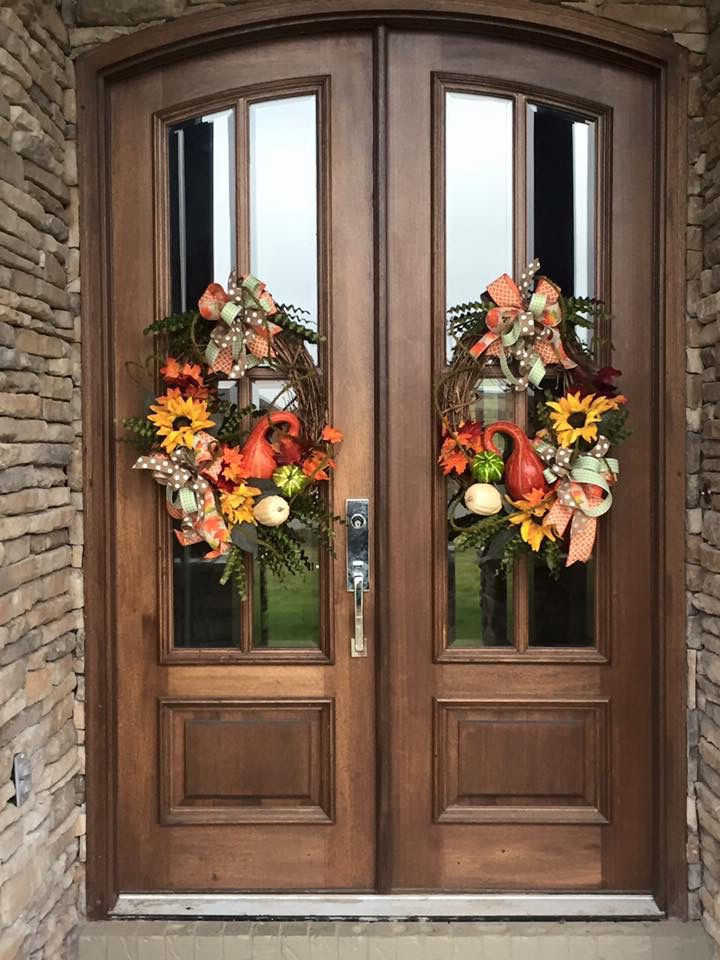 Harvest Wreaths For Double Doors From Southern And Sassy