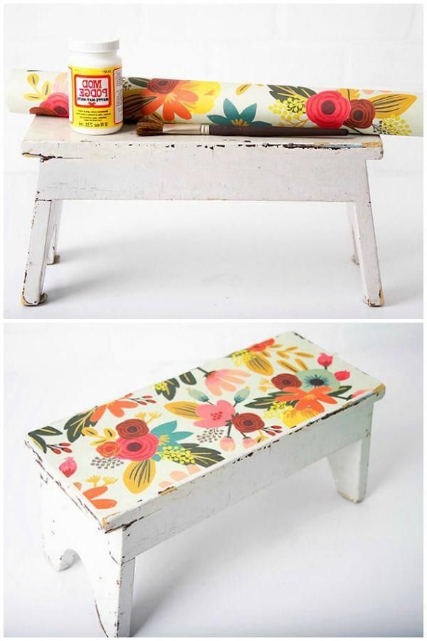 Have A Wooden Stool That Needs A Makeover I Revamped An