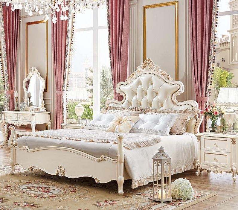 Hot Sale Luxury Italian Bed Classic Antique Bed Europe