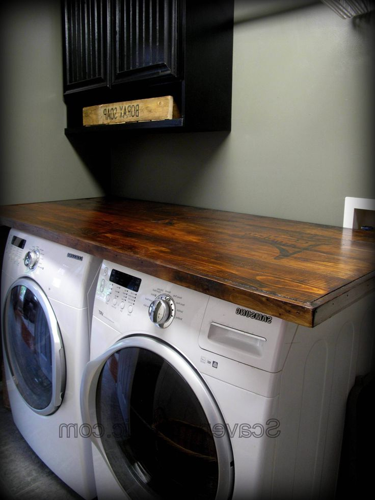 How To Make Your Own Laundry Wood Countertop Laundry