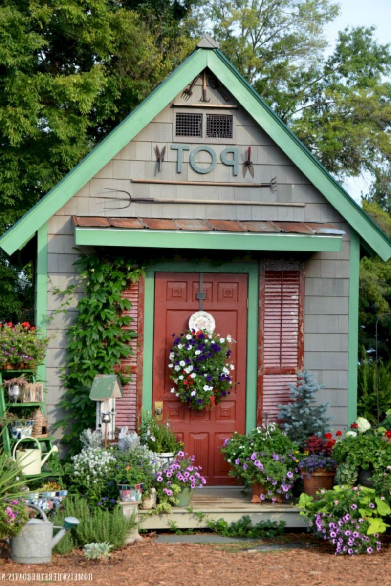 Incredible Backyard Storage Shed Makeover Design Ideas 45