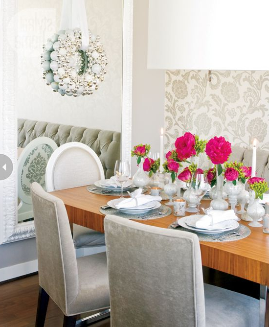 Interior Glitz And Glam Holiday Style Dining Room Style