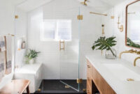 Kate Marker Interiors On Instagram Loving The Natural Wood Vanity Black Hex Floor Tile And