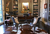 Layered Cowhide Rugs With Images Home Office Design