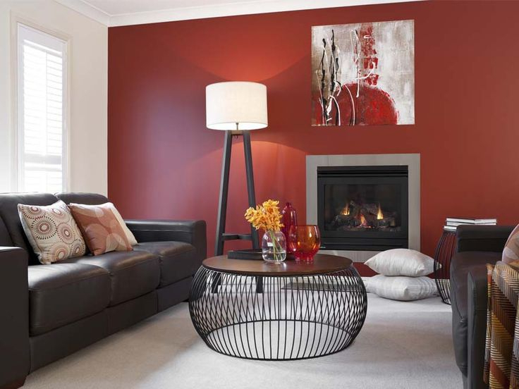 Lounge Room Red Feature Wall Sheerpassion Whiteswan