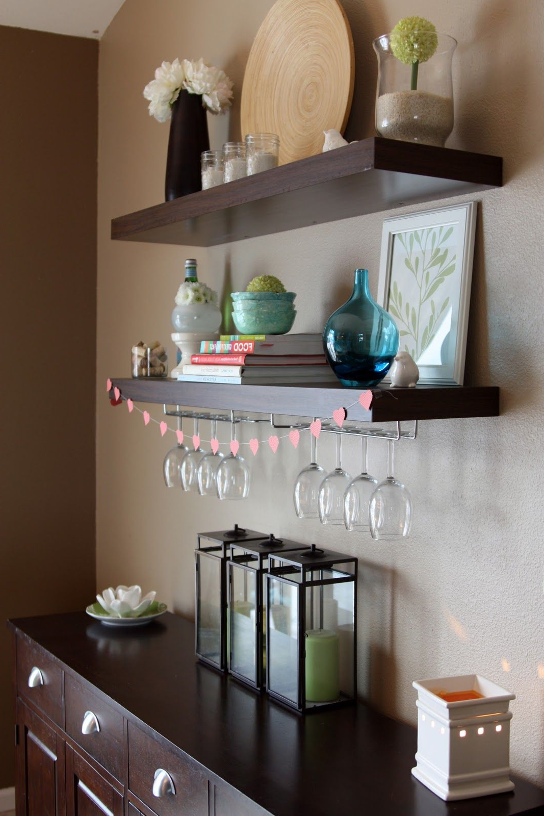Love The Wine Glass Holders Incorporated Into The Shelving