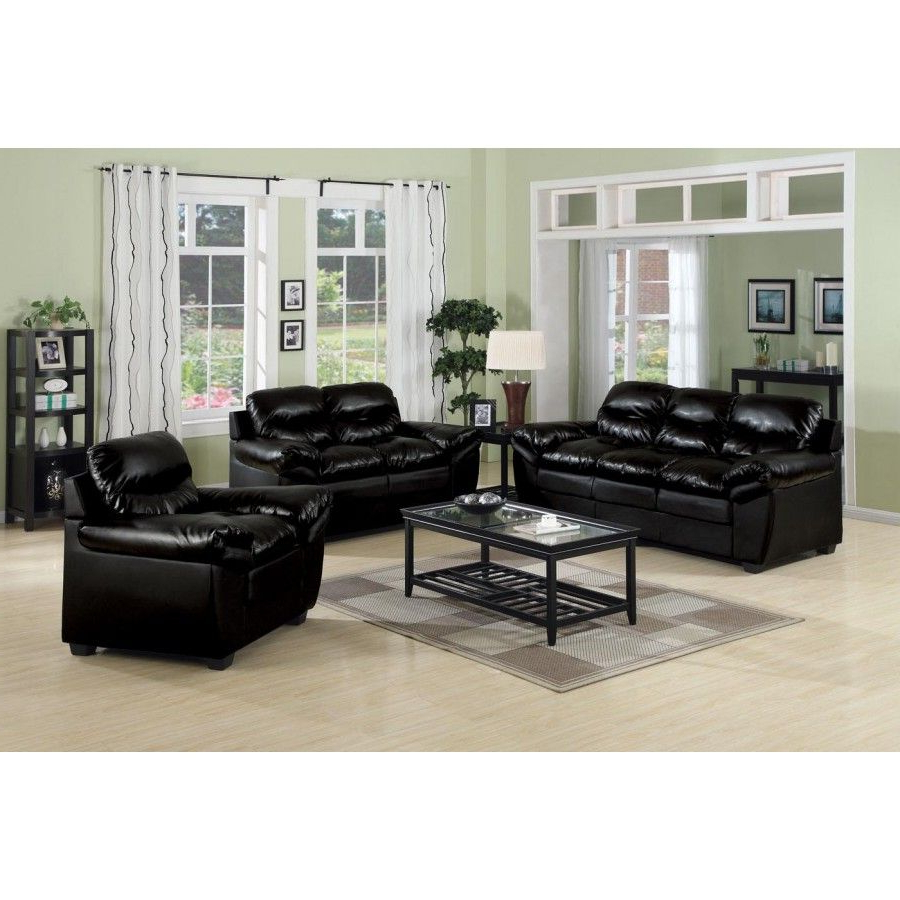 Luxury Black Leather Sofa Set Living Room Inspiration Best
