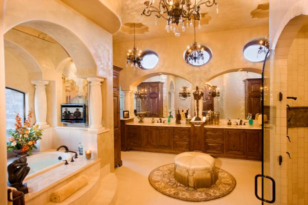 Luxury Master Bath With Mediterranean Touches Hgtv